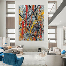 Load image into Gallery viewer, Color - Splashed Abstract Painting - Great for Game Room & Creative Studio LargeART2355