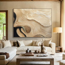 Load image into Gallery viewer, Golden Wave - Like Textured Art Abstract acrylic painting DLZ101