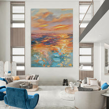 Load image into Gallery viewer, Vivid Sunset Sea Abstract Painting, Suited for Tropical - Themed Living Room & Ocean - View Balcony LargeART1898