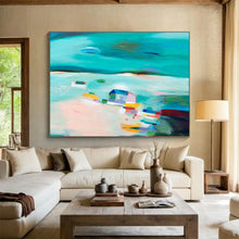 Load image into Gallery viewer, Coastal - Inspired Abstract Landscape Art for Beach House Living Room & Seaside Restaurant DKH058