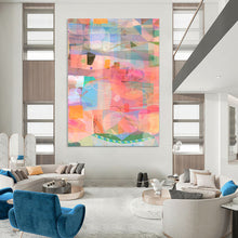 Load image into Gallery viewer, Colorful Geometric Abstract Painting, Ideal for Eclectic Home Office & Creative Studio LargeART1862