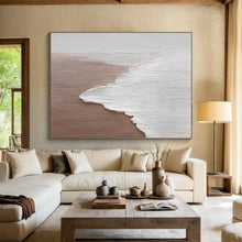 Load image into Gallery viewer, Minimalist Beach Large - scale acrylic painting DLZ178