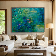 Load image into Gallery viewer, Green - Toned Abstract Landscape Art for Nature - Lovers’ Study & Eco - Friendly Café DKH037