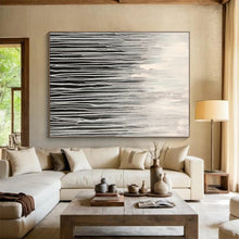Load image into Gallery viewer, Large - Scale White Drip Abstract Acrylic for Minimalist Study LargeART0302