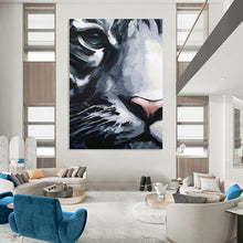 Load image into Gallery viewer, “Expressive Tiger Close - Up” - Dynamic Animal Portrait on Canvas DKH1454