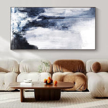 Load image into Gallery viewer, Blue - Gray Abstract Cityscape Abstract Canvas Painting, Ideal for Urban Apartment Living Room & Modern Hotel Suite LargeART1132