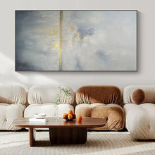 Load image into Gallery viewer, Minimalist Coastal Abstract Painting, Perfect for Serene Spa Retreat & Contemporary Bedroom LargeART1398
