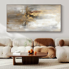 Load image into Gallery viewer, Gold & Gray Abstract Painting, Ideal for Luxury Bedroom & Upscale Lounge LargeART1463
