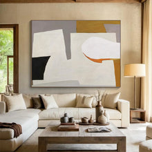 Load image into Gallery viewer, Monochromatic Abstract Painting on Canvas: Subtle - Shaped Abstraction DKH577