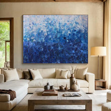 Load image into Gallery viewer, Blue Gradient Abstract Landscape Painting on Canvas - “Blue Haze” DKH660