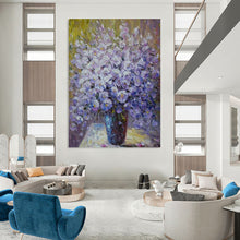 Load image into Gallery viewer, Impressionistic Purple Flower Bouquet Abstract Painting - Suits Dining Room & Conservatory LargeART2350