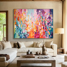 Load image into Gallery viewer, Colorful Abstract “Confetti Sky” Painting on Canvas, Joyful Modern Art DKH860