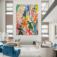 Load image into Gallery viewer, Expressionist Abstract Art, Vivid Human Forms for Lively Family Room & Artistic Dance Studio LargeART2257
