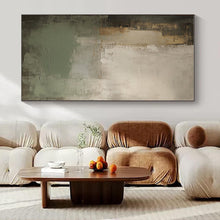 Load image into Gallery viewer, Muted Green - Gray Abstract Painting, Suited for Modern Space & Understated Dining Room LargeART1362