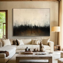 Load image into Gallery viewer, Beige, Gray & Black Abstract Minimalist Art - Perfect for Modern Office & Quiet Library DKH048