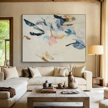Load image into Gallery viewer, Large - Format Pastel Floral Abstract Art for Nursery & Feminine Boudoir LargeART0456