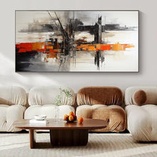 Load image into Gallery viewer, Grand Hand - painted Urban Abstract Reflection Acrylic Art for Industrial - Chic Lounges LargeART0177