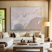 Load image into Gallery viewer, Large - Scale Soft Pastel Textured Abstract Acrylic Art for Nursery & Feminine Bedroom LargeART0408