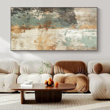 Load image into Gallery viewer, Textured Earth - Tone Abstract Canvas Painting, Ideal for Rustic Living Room & Bohemian Bedroom LargeART1274