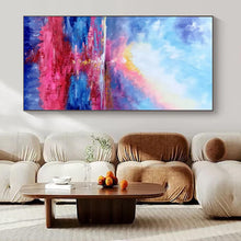 Load image into Gallery viewer, Vivid Sunset Abstract Canvas Painting, Ideal for Coastal Home Living Room & Relaxing Spa LargeART1318