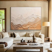 Load image into Gallery viewer, Hand - painted Textured Wavy Relief Acrylic Art for Minimalist Living Room Accents LargeART1695