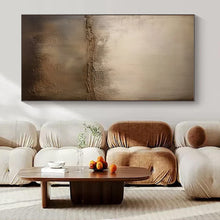 Load image into Gallery viewer, Beige Textured Gradient Abstract Painting, Ideal for Neutral - Toned Living Room & Modern Spa LargeART1467