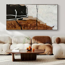 Load image into Gallery viewer, Earthy Tones Abstract Details Abstract Canvas Painting, Suited for Art Studio & Eclectic Entryway LargeART1126