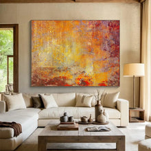 Load image into Gallery viewer, Warm - Toned Textured Abstract Painting for Cozy Living Room & Art Gallery Lounge DKH192