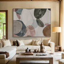 Load image into Gallery viewer, Giant Colorful Oval Abstract Acrylic for Playful Kids' Room LargeART0268