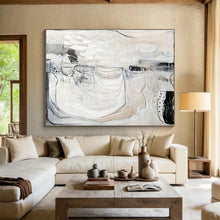 Load image into Gallery viewer, Monochrome Line Abstract Art for Industrial Loft & Quiet Reading Nook DKH074