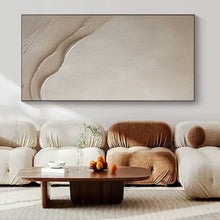 Load image into Gallery viewer, Beige Textured Wave Art, Nice for Minimalist Bedroom & Serene Yoga Studio LargeART1093