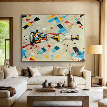 Load image into Gallery viewer, Large Colorful Splash Hourglass – Perfect for Eclectic Café & Creative Studio Break Area LargeART0718