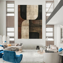 Load image into Gallery viewer, Geometric Neutral - Toned Abstract - Ideal for Modern Dining Room & Office Lounge LargeART2357