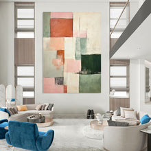 Load image into Gallery viewer, Pastel Color - Block Abstract Art, Suited for Scandinavian Nursery & Minimalist Living Room LargeART2299