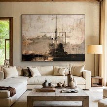 Load image into Gallery viewer, Huge Cross - Line Abstract Acrylic for Art - Centric Dining Room LargeART0272