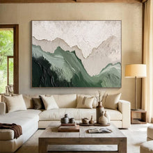 Load image into Gallery viewer, Hand - painted Large - Scale Layered Mountain Textures Acrylic Art for Minimalist Living Spaces LargeART1750