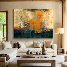 Load image into Gallery viewer, Warm - Toned Abstract Landscape Painting On Canvas DKH378