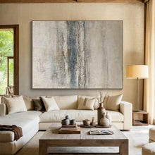 Load image into Gallery viewer, Textured Gray Blue Abstract Hand-Painted Abstract Acrylic Art for Minimalist Bedroom Tranquility LargeART1624