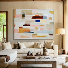 Load image into Gallery viewer, Colorful Geometric Collage Acrylic Art - Suited for Creative Studio & Playful Kids’ Room LargeART0659