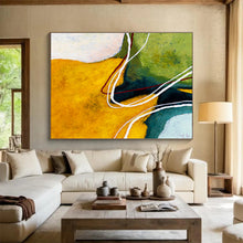 Load image into Gallery viewer, Color - Swirl Geometric Abstract Painting on Canvas DKH551