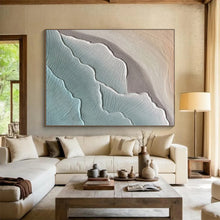 Load image into Gallery viewer, Textured Blue & Grey Abstract - Serene Living Room Art LargeART1525