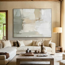Load image into Gallery viewer, Large - Scale Neutral Tones Abstract Art for Bedroom & Wellness Retreat LargeART0438