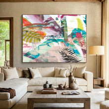 Load image into Gallery viewer, Vibrant Multicolor Abstract Nature Fusion Abstract acrylic painting DLZ118