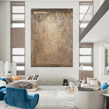 Load image into Gallery viewer, “Textured Earth Tones” - Brown, Beige Abstract Art on Canvas DKH1208