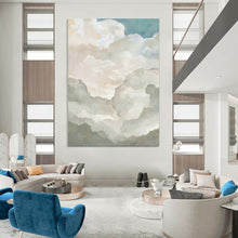 Load image into Gallery viewer, Soft - Toned Fluffy Cloudscape Abstract, Ideal for Airy Bedroom & Light - Filled Lounge Area LargeART1992
