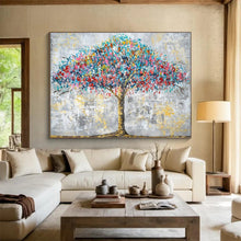 Load image into Gallery viewer, Colorful Tree Impasto - Lively Living Room Art LargeART1514