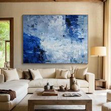 Load image into Gallery viewer, Blue & Grey Abstract - Modern Office Art LargeART1587