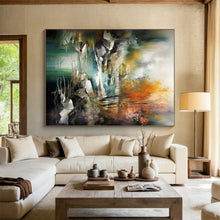 Load image into Gallery viewer, Vibrant River Landscape Art for Living Room & Spa Retreat LargeART0832