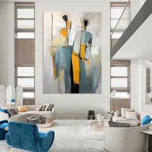 Load image into Gallery viewer, Abstract Expressionist Figure Art, Color - Blocked Modern Painting for Creative Studio & Bold Living Room LargeART2232