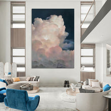 Load image into Gallery viewer, Soft Pink & Purple Cloud Abstract, Suited for Feminine Boudoir & Relaxing Sunroom LargeART1975